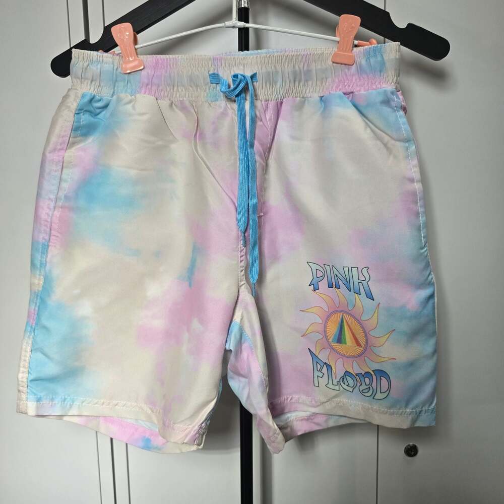 Pink Floyd Tie Dye Swim Trunks Shorts Board Shorts